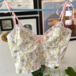 For Love and Lemons MEDIUM White Bustier Top